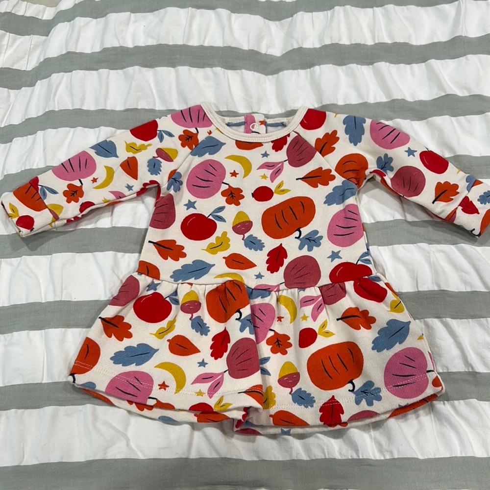 Baby Boden Cozy Harvest Sweatshirt Dress - 0-3mos